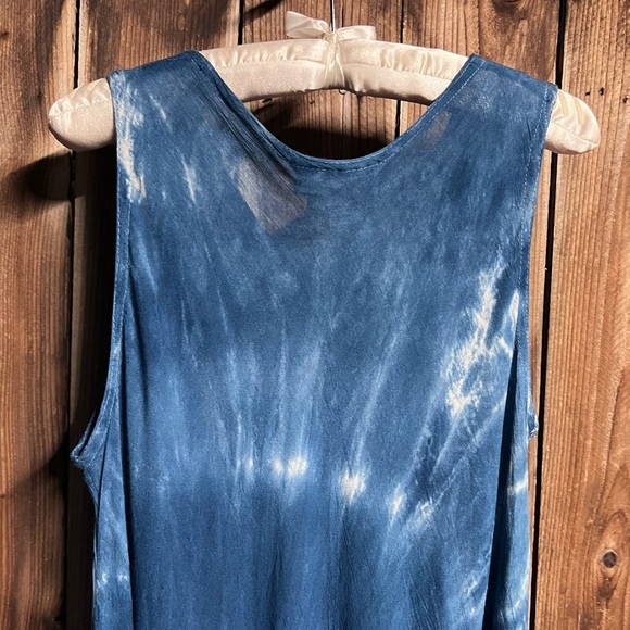 Jessica Taylor Vibrant Colorful Tie Dye Floral Embroidered 70’s Dress One Size - Picture 4 of 8